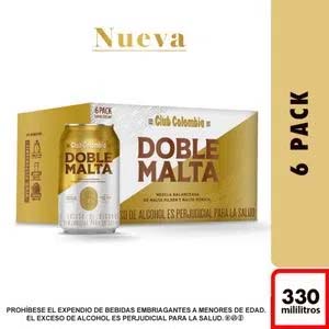 Club Colombia Doble Malta lata 330ml x 6