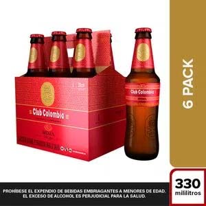 Club Colombia Roja botella 330ml x 6